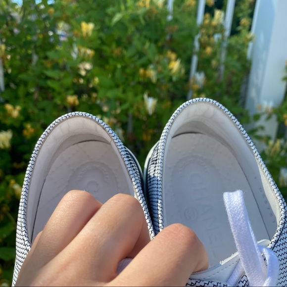 CHANEL Monogram Leather Low Top Sneakers - Picture 2 of 10